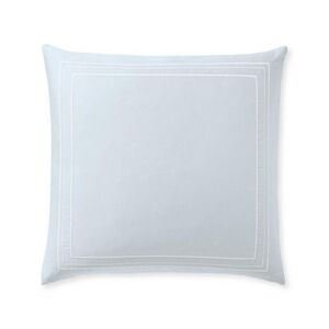Soho Sateen Sham by Serena & Lily, Brand New, 26" Sq. Sky/White